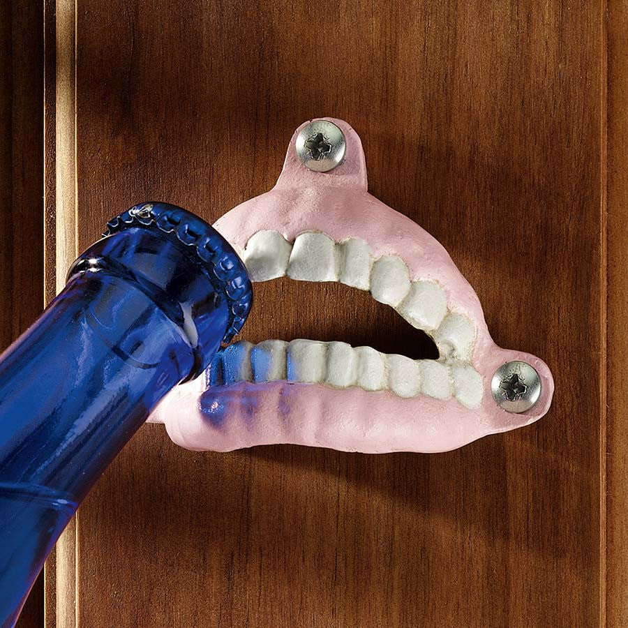 Collectible Falsies Teeth Iron Bottle Beverage Beer Opener - XoticBrands Home Decor