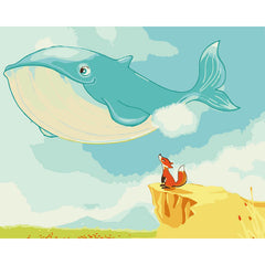 The Whale and Fox  - DIY Paint By Numbers - XoticBrands Home Decor
