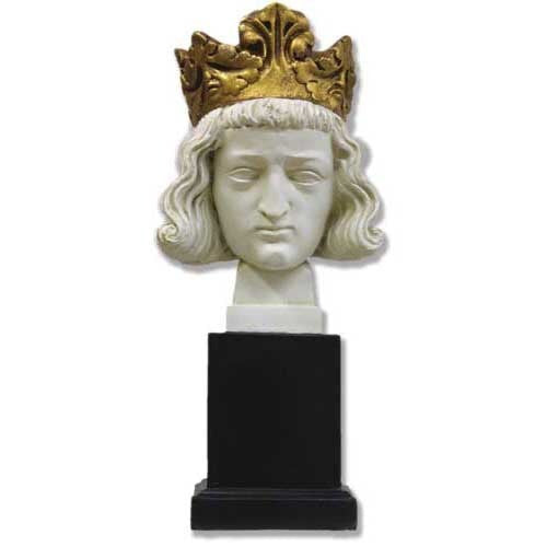 Saint Louis Ix King Of France Bust French Statue -  Historical Figures Busts - XoticBrands Home Decor