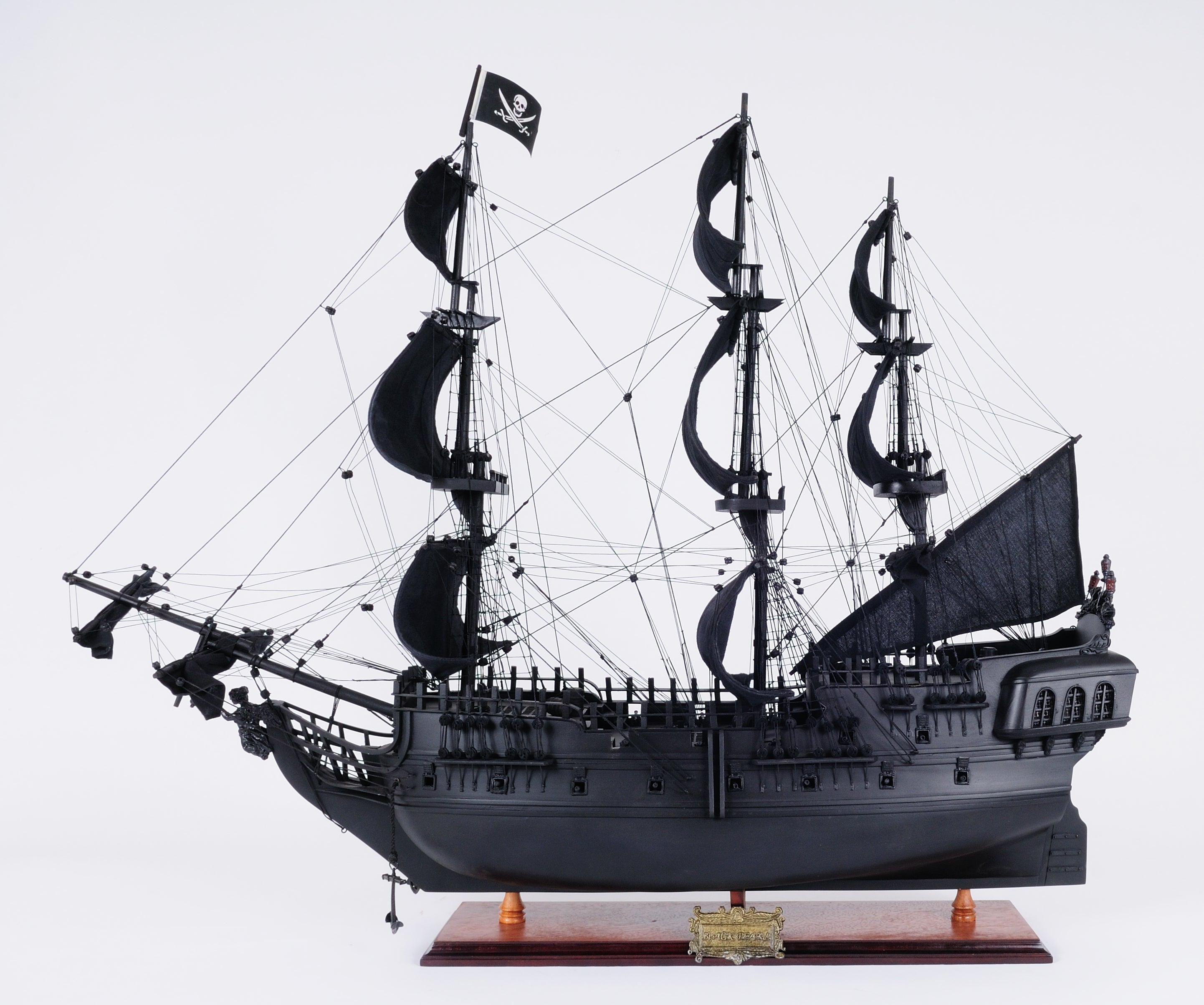  Black Pearl Pirate Ship Large With Table Top Display Case Model Display, Home furniture and decor, Old Modern Handicrafts, XoticBrands Home Decor