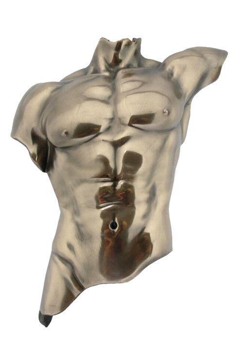  Wall Plaque Male Torso - Artistic Body Sculpture, , XoticBrands, XoticBrands Home Decor