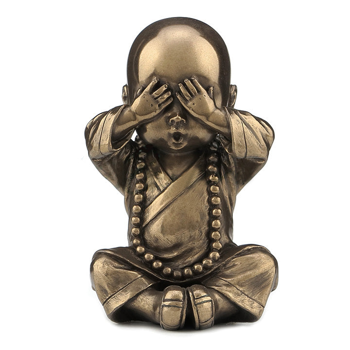 Little Monk - See No Evil - Ethnic Collectibles. Sculpture Figurine - XoticBrands Home Decor