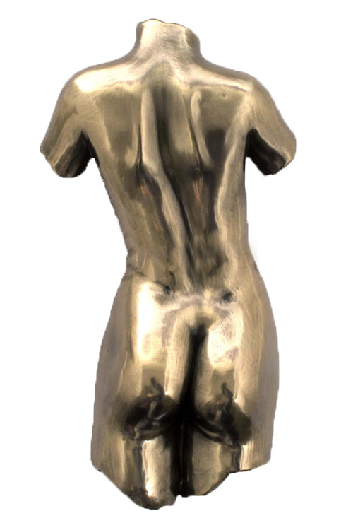 Wall Plaque Female Torso Back (Bronze)Sculpture Figurine - XoticBrands Home Decor
