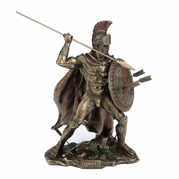 Spartan Soldier with Spear and Shield Knights & Warriors. Sculpture