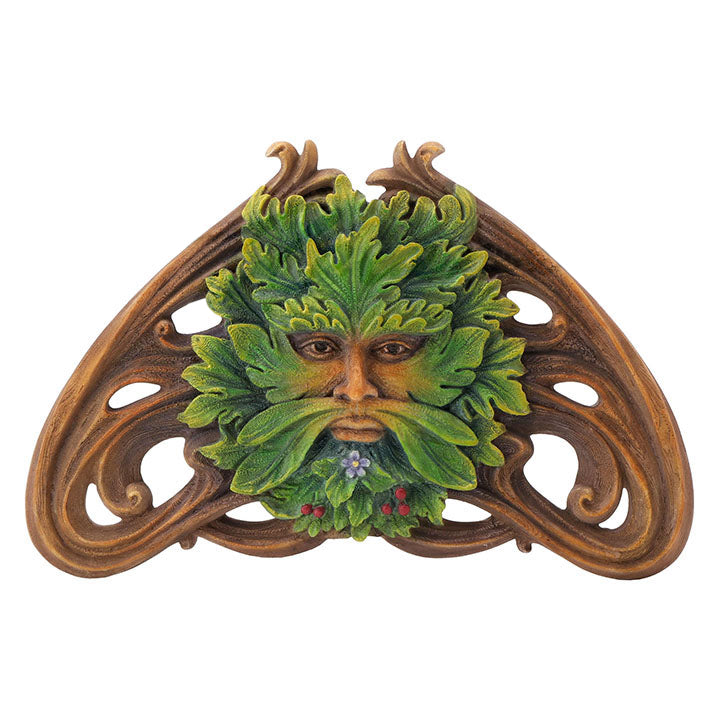  Green Man Summer Berry Wall Plaque - Myth & Legend Sculpture - Polystone, Myth & Legend, XoticBrands, XoticBrands Home Decor