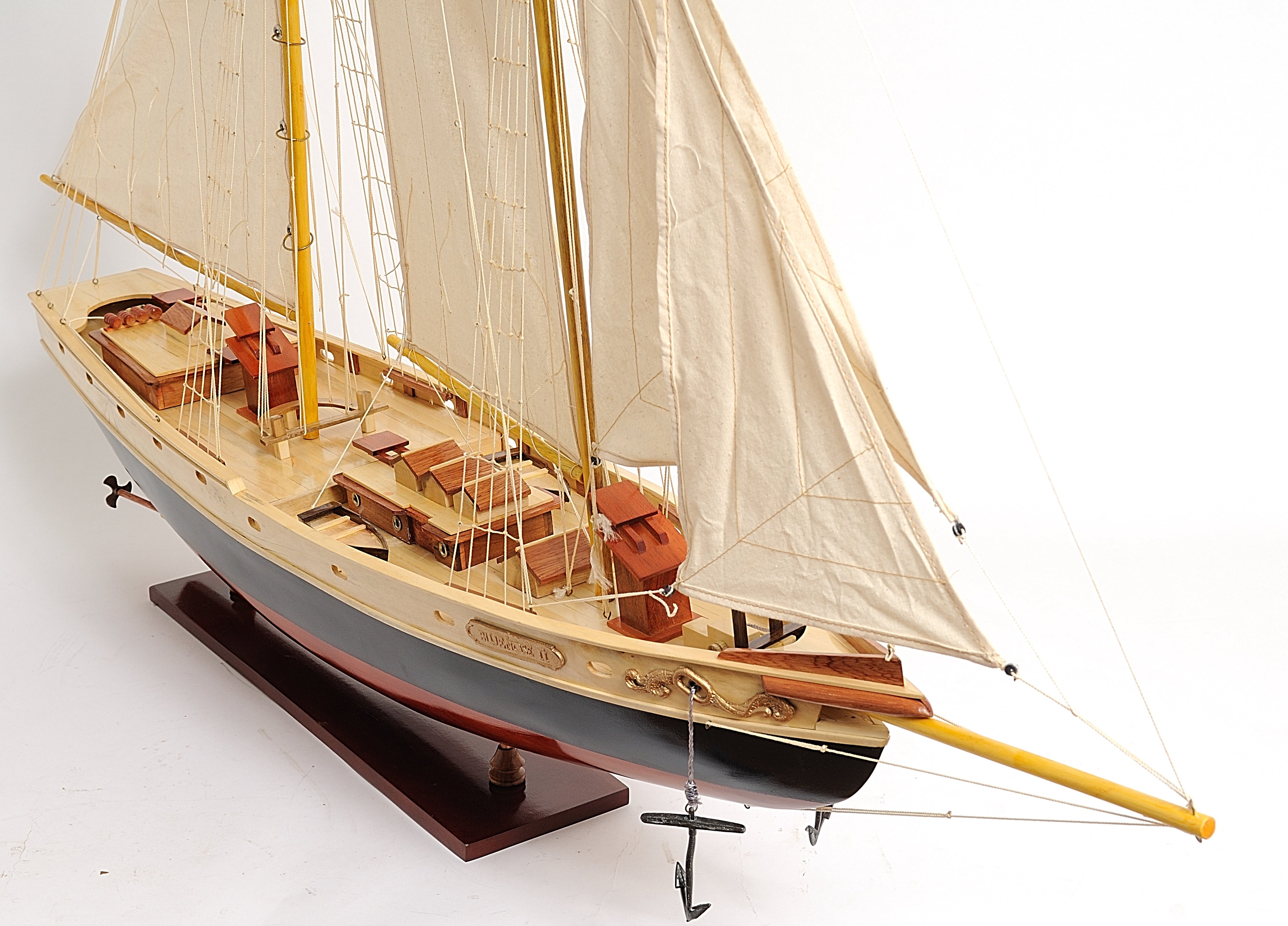  Bluenose II painted Medium Boat Model Display, Home furniture and decor, Old Modern Handicrafts, XoticBrands Home Decor