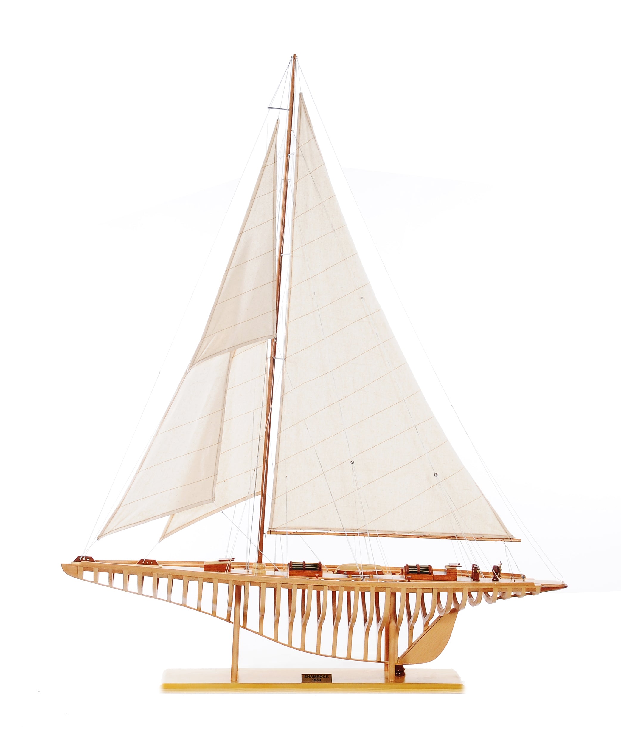 Shamrock Open Hull Boat Model Display, Home furniture and decor, Old Modern Handicrafts, XoticBrands Home Decor