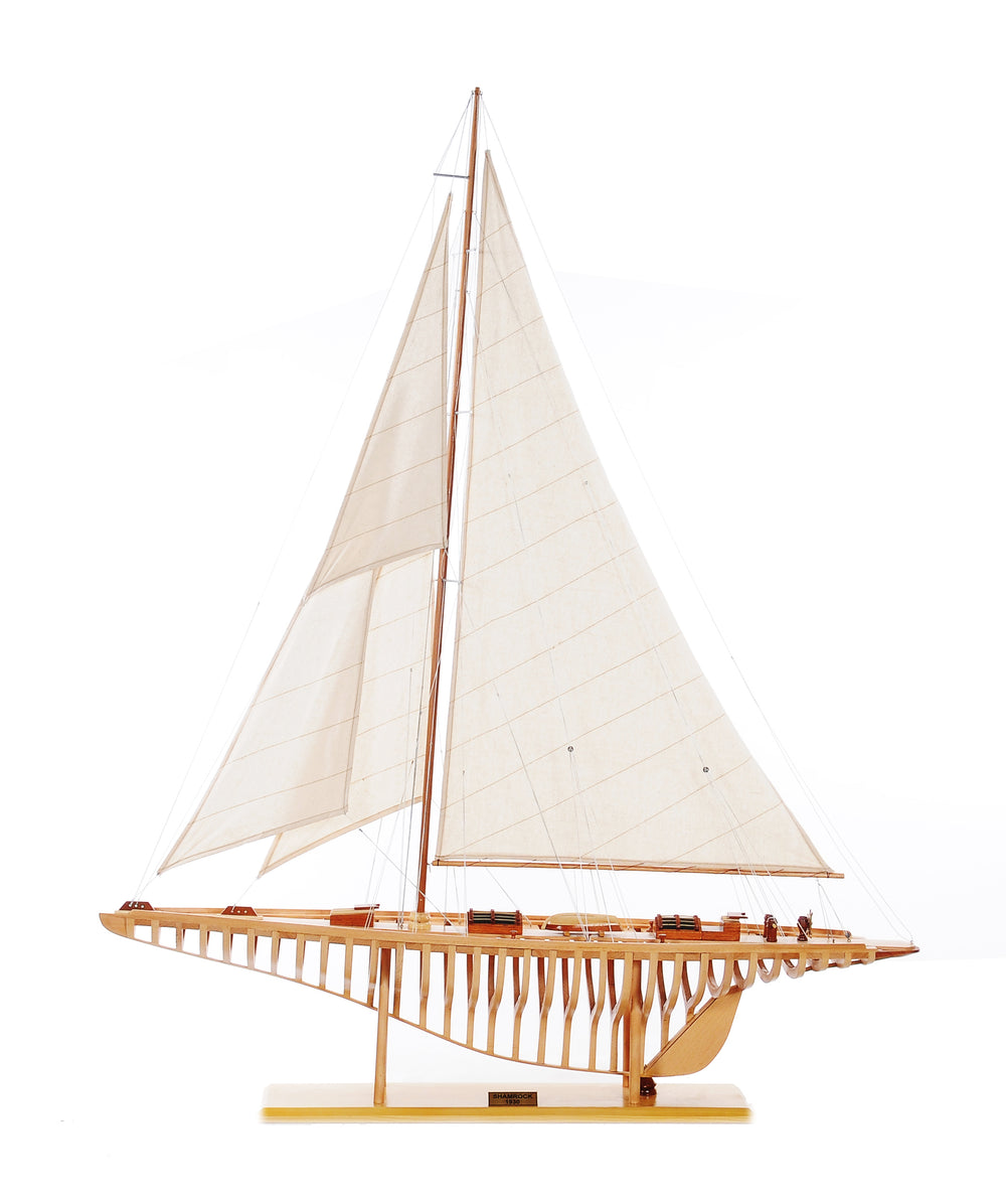  Shamrock Open Hull Boat Model Display, Home furniture and decor, Old Modern Handicrafts, XoticBrands Home Decor