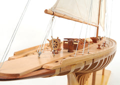  Shamrock Open Hull Boat Model Display, Home furniture and decor, Old Modern Handicrafts, XoticBrands Home Decor