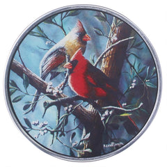 North America Cardinal Birds Art Glass, New Decor, XoticBrand, XoticBrands Home Decor