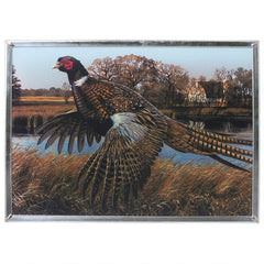  Pheasant Behind The Barn Art Glass, Stained Glass, Design Toscano, XoticBrands Home Decor