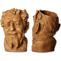 Bacchus Head Planter/Wine 13 Gargoyle Sculpture - XoticBrands Home Decor