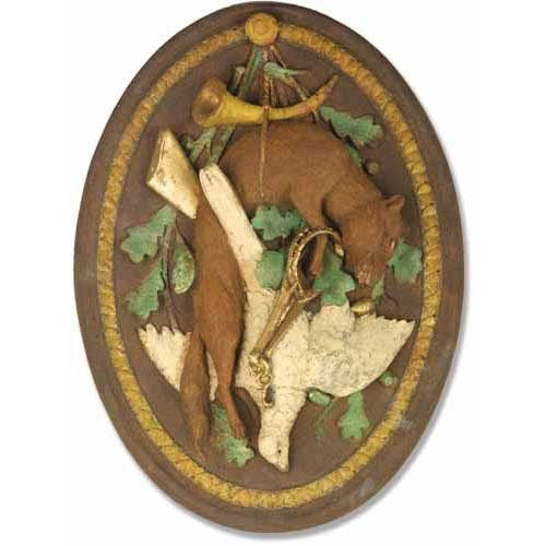 Fox Trophy Plaque Garden Animal Statue - XoticBrands Home Decor
