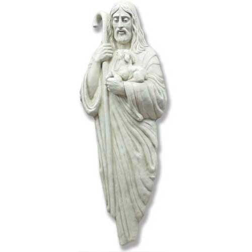 Good Shepherd With Lamb & Staff Religious Sculpture - XoticBrands Home Decor