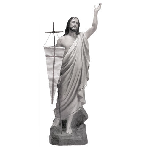 Resurrection Christ no flag included 48" Religious Sculpture - Religious - XoticBrands Home Decor