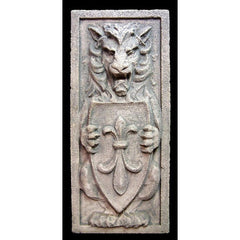  Lion Crest Plaque 38  Architectural  Sculpture, Home Decor, XoticBrands, XoticBrands Home Decor