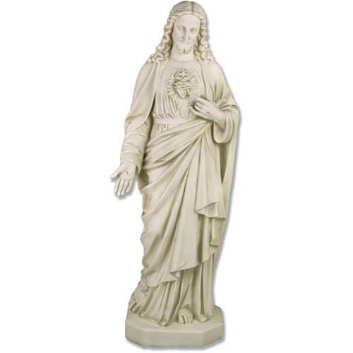Sacred Heart Of Jesus 49" H Religious Sculpture - Religious - XoticBrands Home Decor