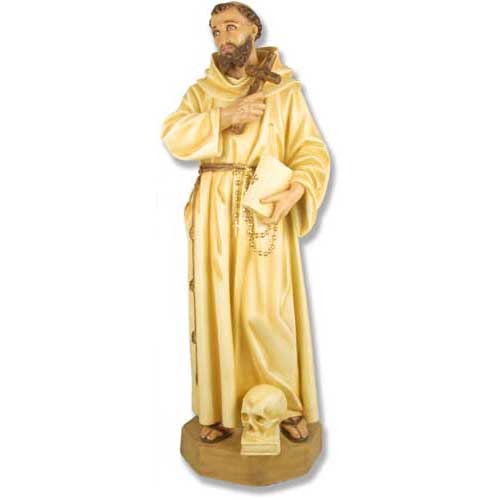 St Francis (Skull & Cross 63 Large Religious Sculpture - XoticBrands Home Decor