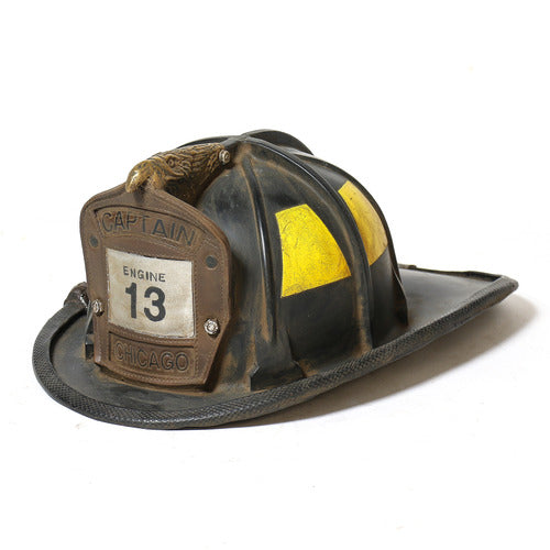  Fireman Helmet Animal Display  Sculpture, Home Decor, XoticBrands, XoticBrands Home Decor