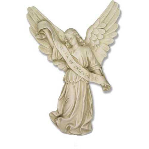 Gloria In Excelsis Deo (Wall) Garden Angel Statue - XoticBrands Home Decor