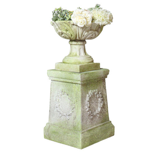  Wreath Pedestal 18 - Pedestal Sculpture, Architectural, XoticBrands Home Decor