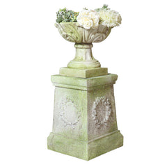  Wreath Pedestal 18 - Pedestal Sculpture, Architectural, XoticBrands Home Decor