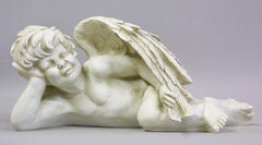  Spirit Of Innocent Laying Animal Angel Sculpture, Home Decor, XoticBrands, XoticBrands Home Decor