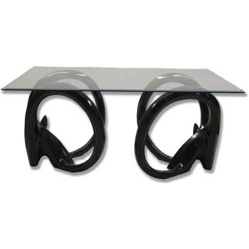 Ram Head Table Lg Garden Animal Statue - XoticBrands Home Decor