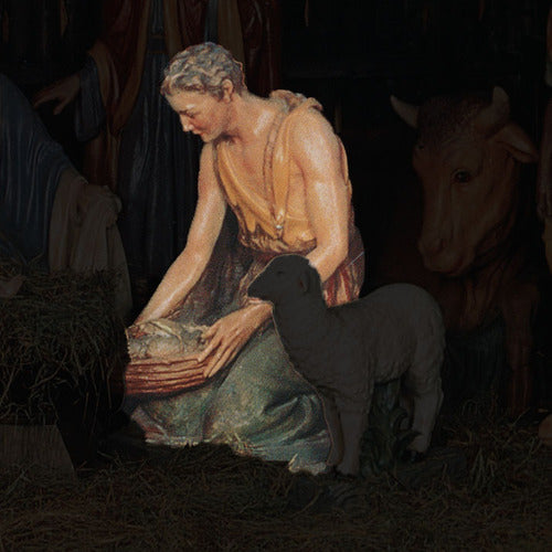  SHEPHERD KNEELING FOR LIFESIZE SET 42"H Animal Religious  Sculpture, Religious Decor, XoticBrands, XoticBrands Home Decor