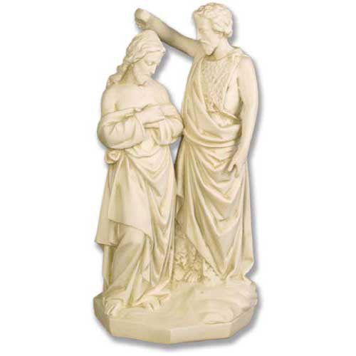 John Baptising Christ Religious Sculpture - XoticBrands Home Decor