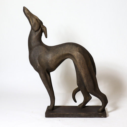Greyhound Standing W Base 37 Garden Animal Statue - XoticBrands Home Decor