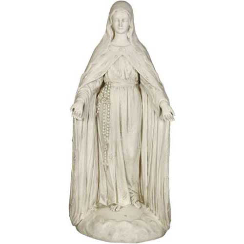  Mary Of The Rosary with Lace 49"H Animal Large  Sculpture, Home Decor, XoticBrands, XoticBrands Home Decor