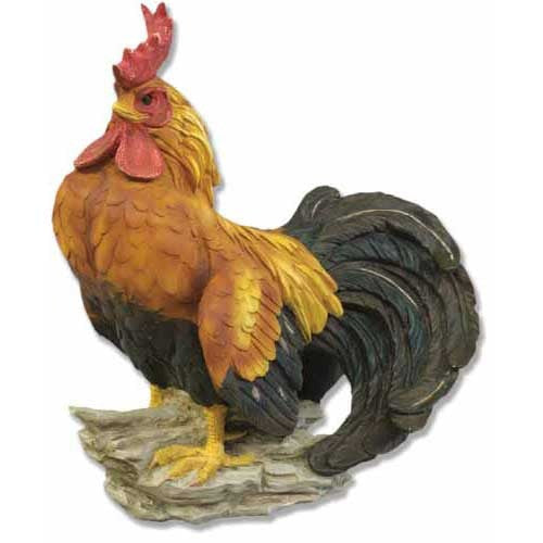 Rooster-Standing 14 Garden Animal Statue - XoticBrands Home Decor