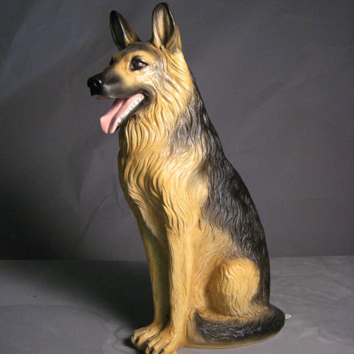  German Shepherd Sitting 30 H Animal Sculpture, Home Decor, XoticBrands, XoticBrands Home Decor