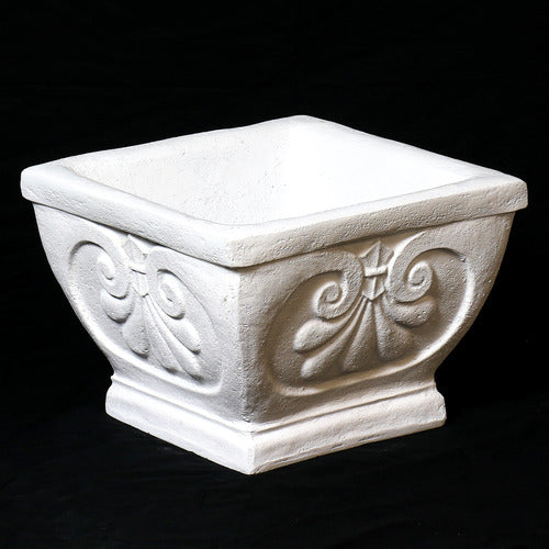  Fleur De Lis Pot-Square 10 H Animal Planters  Sculpture, Home Decor, XoticBrands, XoticBrands Home Decor