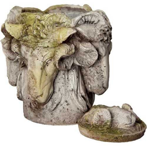 Ram Pot With Lid 9 Garden Display - XoticBrands Home Decor