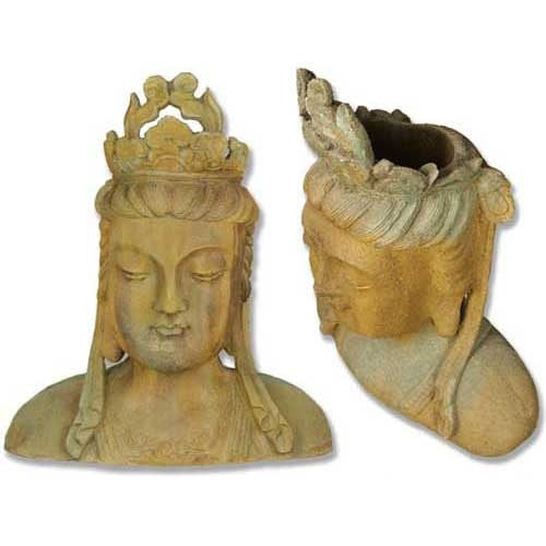 Chinese Goddess Bust Planter -  Asian/Eastern Display - XoticBrands Home Decor
