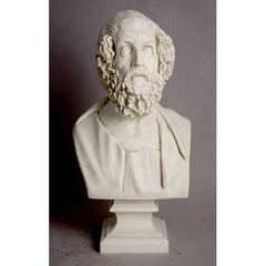  Homer Bust 22 On Sq Base Animal Busts  Sculpture, Home Decor, XoticBrands, XoticBrands Home Decor