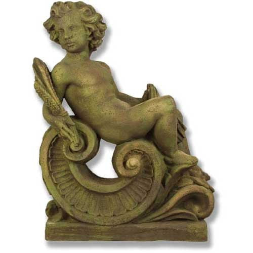 Fall Angel On Scroll 36 Garden Display - XoticBrands Home Decor