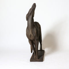 Greyhound Standing W Base 37 Garden Animal Statue - XoticBrands Home Decor