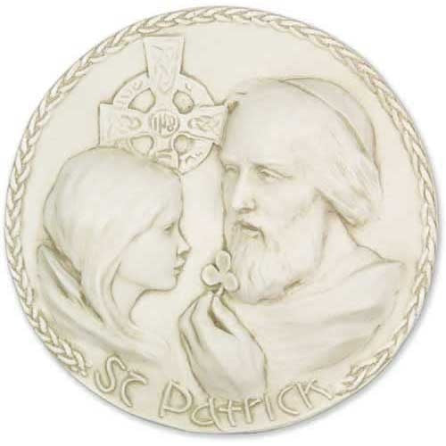 Saint Patrick Plaque Religious Sculpture - XoticBrands Home Decor