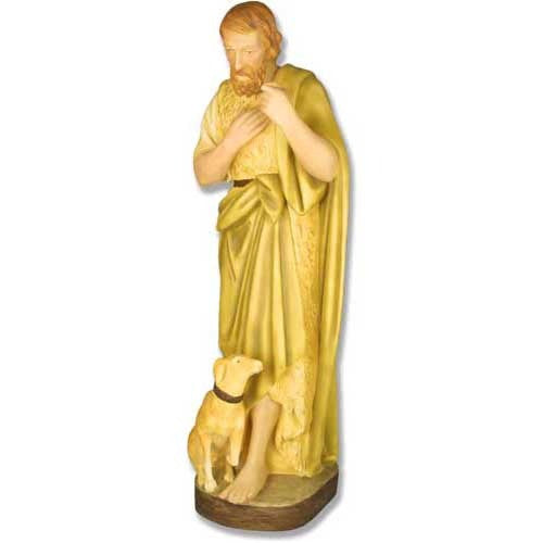 Shepherd With Dog 41 H Nativity 1 Religious Sculpture - XoticBrands Home Decor