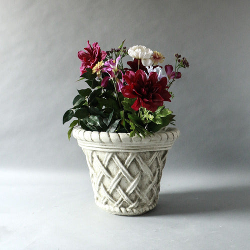  Lattice Pot Small 10"  Planters  Sculpture, Home Decor, XoticBrands, XoticBrands Home Decor