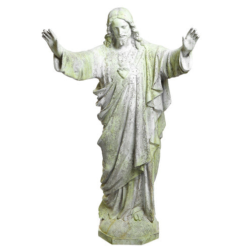  Jesus Sacred Heart Blessing 60"H Animal Large  Sculpture, Home Decor, XoticBrands, XoticBrands Home Decor
