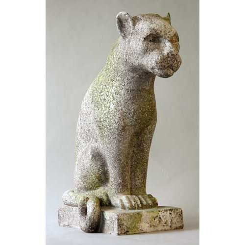  Sitting Panther 22  Animal  Sculpture, Home Decor, XoticBrands, XoticBrands Home Decor