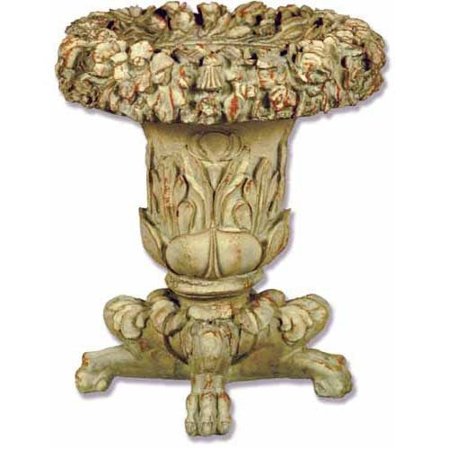 Footed & Flowered Urn Garden Planter - XoticBrands Home Decor