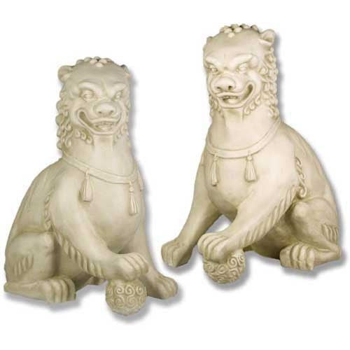 Foo Dog Set-35 Garden Animal Statue - XoticBrands Home Decor
