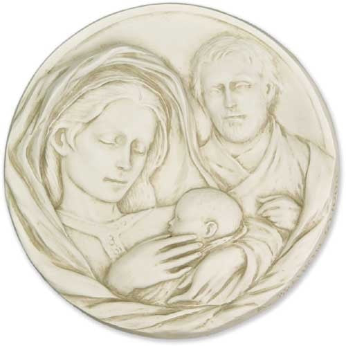Holy Family Plaque 10 Religious Sculpture - XoticBrands Home Decor