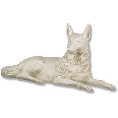 Wolf Laying 23"H (Tongue Out) Garden Animal Statue - XoticBrands Home Decor