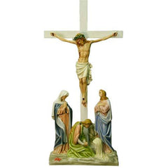 Jesus Is Crucified W/Cross Station # 12 Religious Sculpture - XoticBrands Home Decor